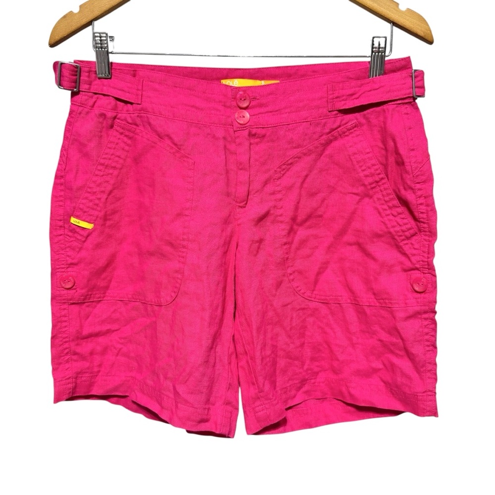 Lole Linen‎ Shorts Womens Size 6 Pink Pockets